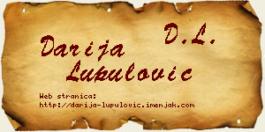 Darija Lupulović vizit kartica